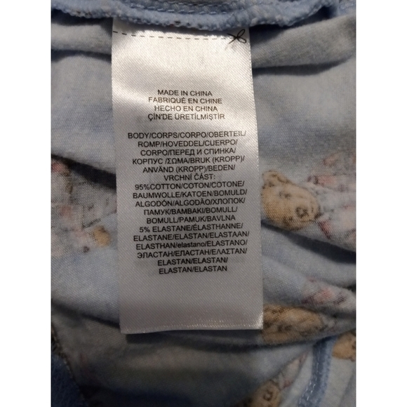 Ralph Lauren Teddy Bear PJ Pants Light Blue Pocketed Cuffed Drawstring Waist S - Picture 8 of 13